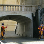 Swiss Guards stationed at the Vatican